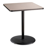 NPS® Cafe Table, 36w x 36d x 42h, Square Top/Round Base, Gray Nebula Top, Black Base, Ships in 1-3 Business Days (NPSCT33636RB1GY) Each