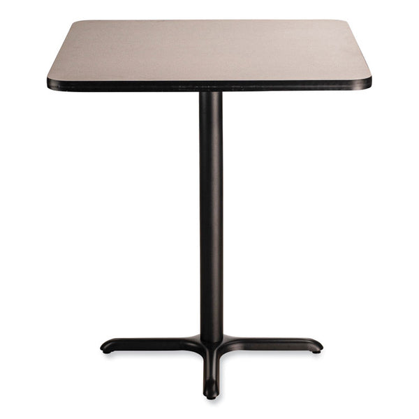 NPS® Cafe Table, 36w x 36d x 42h, Square Top/X-Base, Gray Nebula Top, Black Base, Ships in 1-3 Business Days (NPSCT33636XB1GY) Each