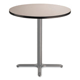 NPS® Cafe Table, 36" Diameter x 36h, Round Top/X-Base, Gray Nebula Top, Gray Base, Ships in 1-3 Business Days (NPSCG13636XC1GY) Each