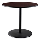 NPS® Cafe Table, 36" Diameter x 36h, Round Top/Base, Mahogany Top, Black Base, Ships in 1-3 Business Days (NPSCT13636RC1MY) Each