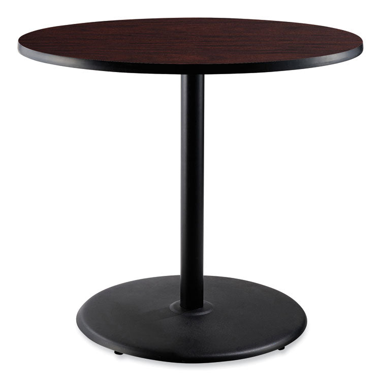 NPS® Cafe Table, 36" Diameter x 36h, Round Top/Base, Mahogany Top, Black Base, Ships in 1-3 Business Days (NPSCT13636RC1MY) Each