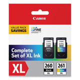 Canon® 3706C005 (CL-261XL/PG-260XL) High-Yield Ink, Black/Color (CNM3706C005) Each