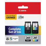 Canon® 3725C006 (CL-261/PG-260) Ink, Black/Color (CNM3725C006) Each