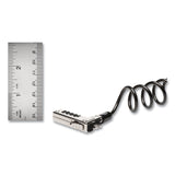 Kensington® Slim Portable Combination Lock for Standard Slot, 6 ft Carbon Steel Cable, Black/Silver (KMWK60625WW) Each