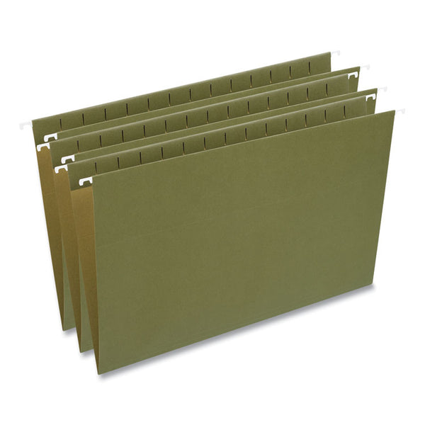 Universal® Hanging File Folders, Legal Size, 1/5-Cut Tabs, Standard Green, 50/Carton (UNV34111)