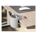 deflecto® Standing Desk Small Desk Organizer, Two Sections, 3.85 x 3.85 x 3.54, Gray (DEF400001)