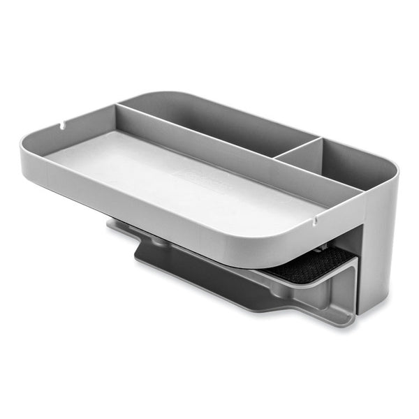 deflecto® Standing Desk Large Desk Organizer, Two Sections, 9 x 6.17 x 3.5, Gray (DEF400002)
