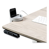 deflecto® Standing Desk Small Desk Organizer, Two Sections, 3.85 x 3.85 x 3.54, Gray (DEF400001)