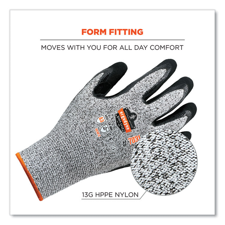 ergodyne® ProFlex 7031 ANSI A3 Nitrile-Coated CR Gloves, Gray, Small, Pair, Ships in 1-3 Business Days (EGO17982) 1 Pair