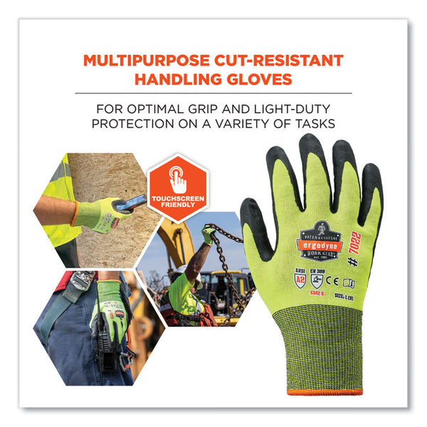 ergodyne® ProFlex 7022 ANSI A2 Coated CR Gloves DSX, Lime, Small, Pair, Ships in 1-3 Business Days (EGO17972) 1 Pair