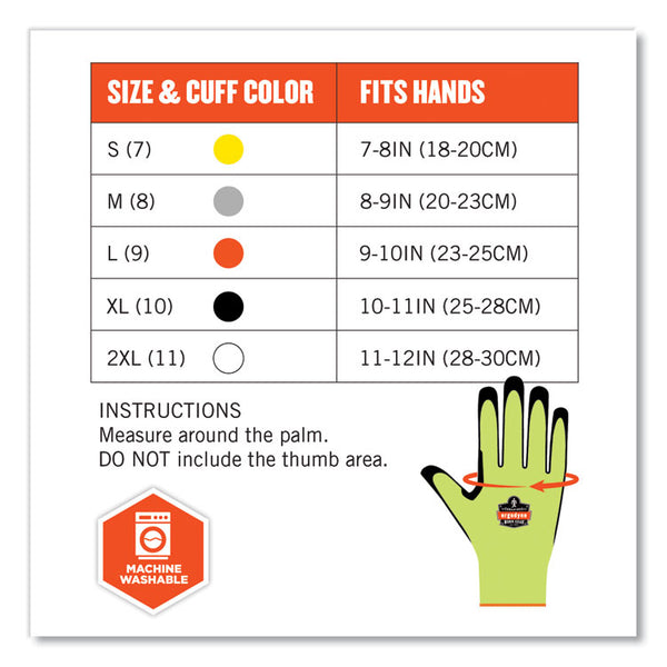 ergodyne® ProFlex 7041-CASE ANSI A4 Nitrile Coated CR Gloves, Lime, 2X-Large, 144 Pairs/Carton, Ships in 1-3 Business Days (EGO17826) Case of 144