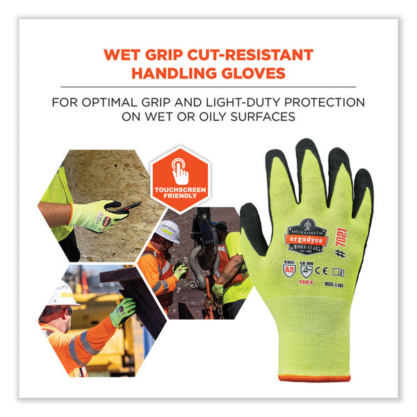 ergodyne® ProFlex 7021 Hi-Vis Nitrile-Coated CR Gloves, Lime, 2X-Large, Pair, Ships in 1-3 Business Days (EGO17966) 1 Pair