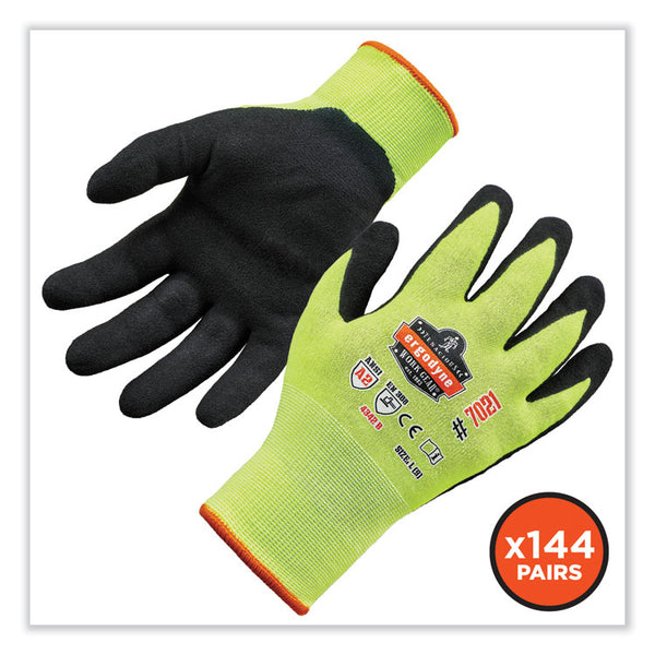ergodyne® ProFlex 7021-CASE Hi-Vis Nitrile Coated CR Gloves, Lime, Small, 144 Pairs/Carton, Ships in 1-3 Business Days (EGO17862) Case of 144
