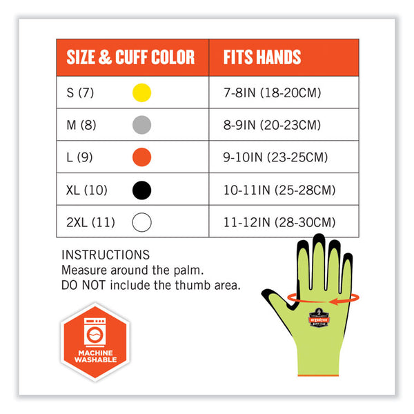 ergodyne® ProFlex 7041-CASE ANSI A4 Nitrile Coated CR Gloves, Lime, X-Large, 144 Pairs/Carton, Ships in 1-3 Business Days (EGO17825) Case of 144