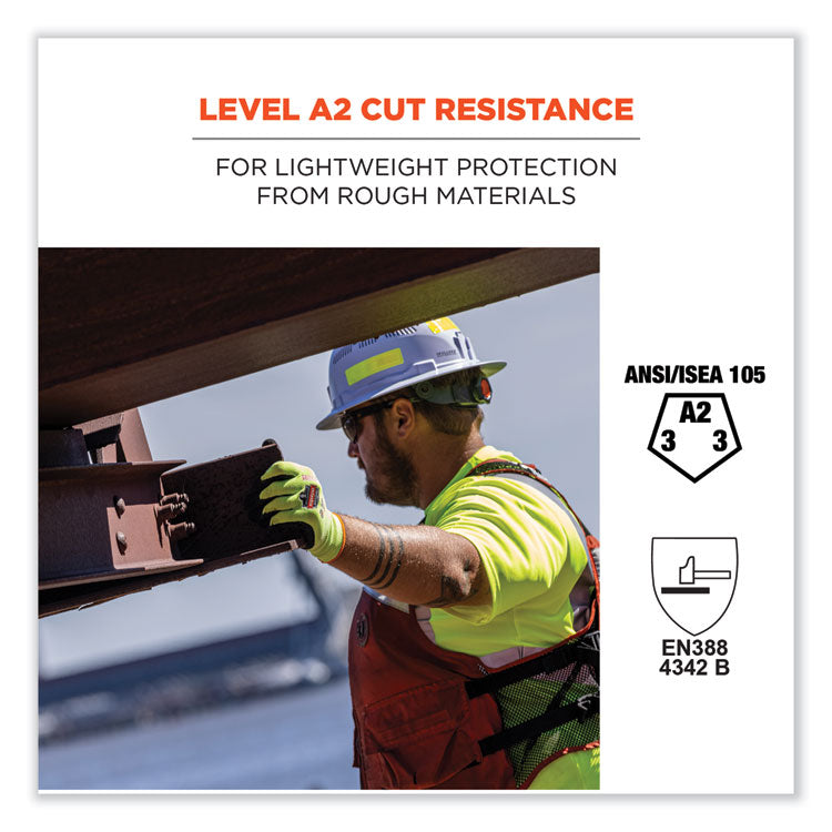 ergodyne® ProFlex 7021 Hi-Vis Nitrile-Coated CR Gloves, Lime, X-Large, Pair, Ships in 1-3 Business Days (EGO17965) 1 Pair