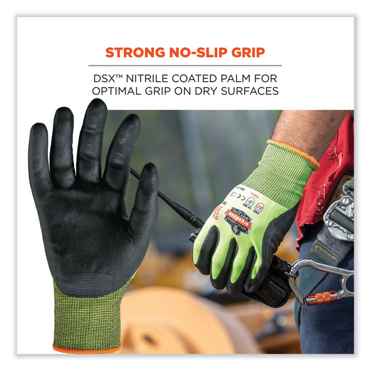 ergodyne® ProFlex 7022-CASE ANSI A2 Coated CR Gloves DSX, Lime, X-Large, 144 Pairs/Carton, Ships in 1-3 Business Days (EGO17875) Case of 144