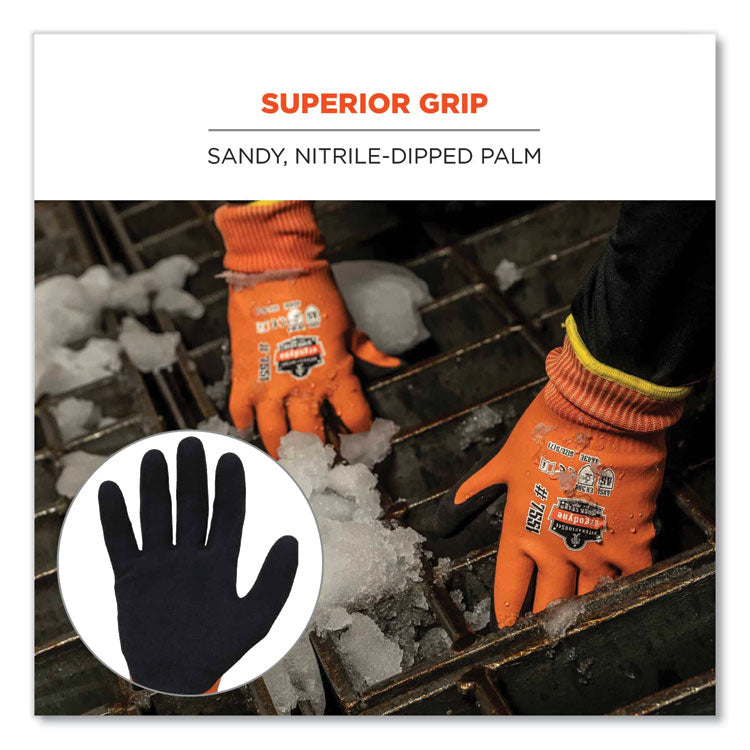 ergodyne® ProFlex 7551-CASE ANSI A5 Coated Waterproof CR Gloves, Orange, Small, 144 Pairs/Carton, Ships in 1-3 Business Days (EGO17992) Case of 144