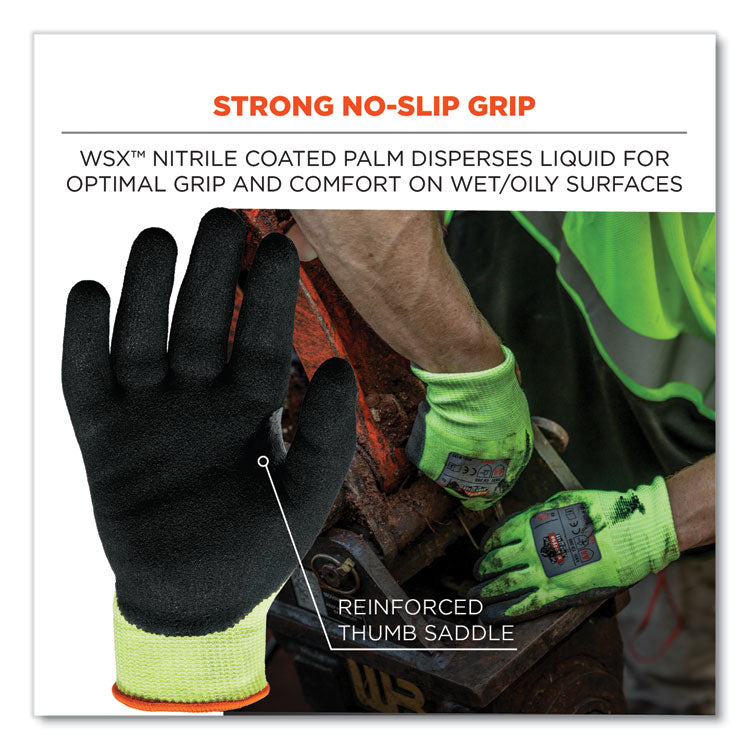 ergodyne® ProFlex 7041-CASE ANSI A4 Nitrile Coated CR Gloves, Lime, 2X-Large, 144 Pairs/Carton, Ships in 1-3 Business Days (EGO17826) Case of 144