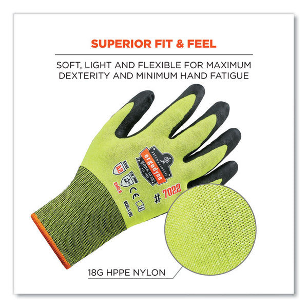 ergodyne® ProFlex 7022 ANSI A2 Coated CR Gloves DSX, Lime, Medium, Pair, Ships in 1-3 Business Days (EGO17973) 1 Pair