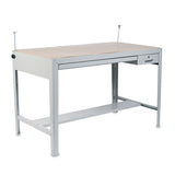 Safco® Precision Four-Post Drafting Table Base, 56.5w x 30.5d x 35.5h, Gray (SAF3962GR)