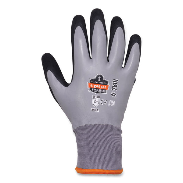 ergodyne® ProFlex 7501-CASE Coated Waterproof Winter Gloves, Gray, Small, 144 Pairs/Carton, Ships in 1-3 Business Days (EGO17932) Case of 144