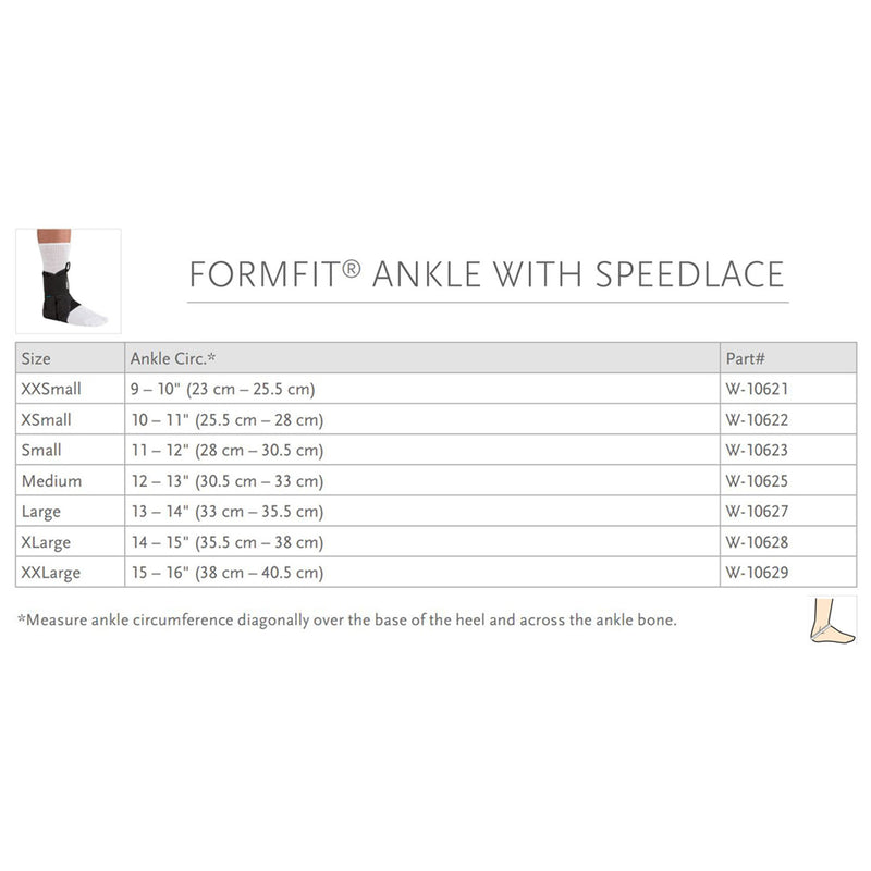 Ossur® FormFit® Ankle Brace with Speed Lace Small Lace-Up / Figure-8 Strap Foot (892099_EA) 1/EA