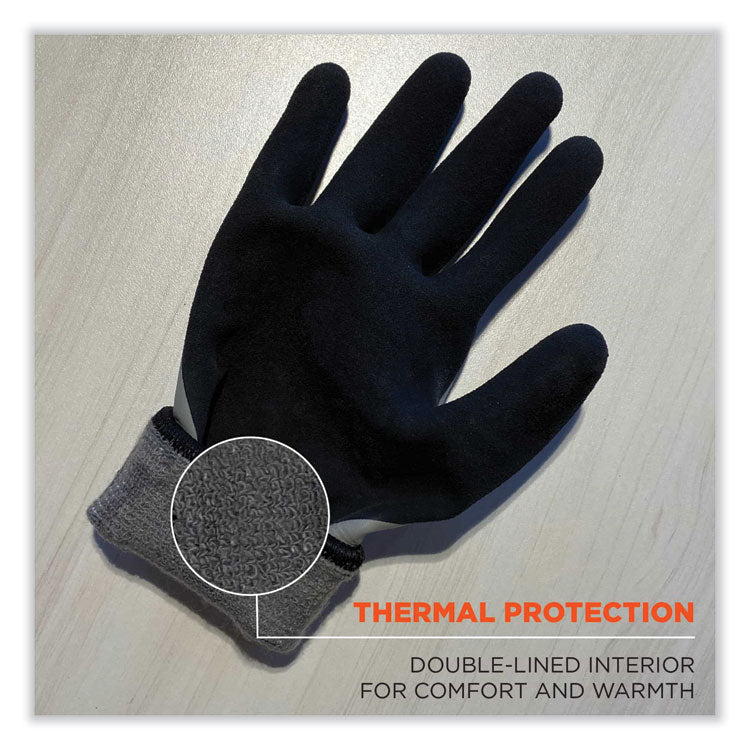 ergodyne® ProFlex 7501-CASE Coated Waterproof Winter Gloves, Gray, Large, 144 Pairs/Carton, Ships in 1-3 Business Days (EGO17934) Case of 144
