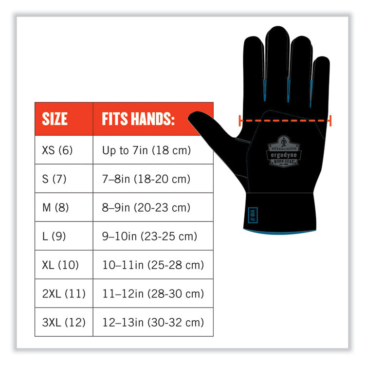 ergodyne® ProFlex 7551-CASE ANSI A5 Coated Waterproof CR Gloves, Orange, Small, 144 Pairs/Carton, Ships in 1-3 Business Days (EGO17992) Case of 144