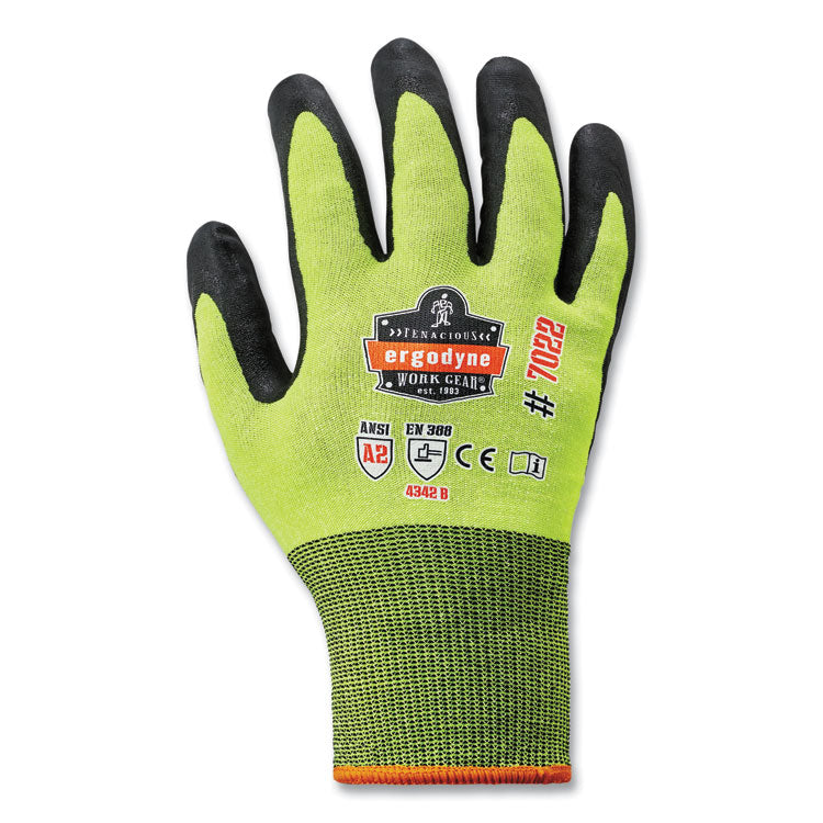 ergodyne® ProFlex 7022 ANSI A2 Coated CR Gloves DSX, Lime, 2X-Large, Pair, Ships in 1-3 Business Days (EGO17976) 1 Pair