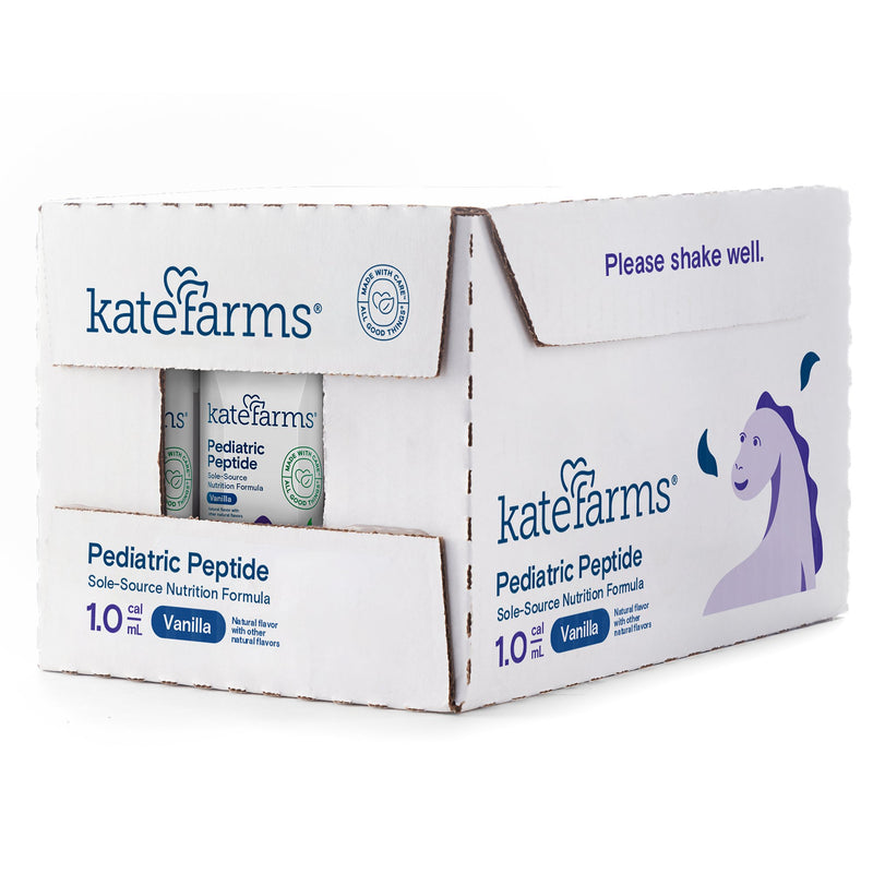 Kate Farms Pediatric Peptide 1.0 Pediatric Oral Supplement Vanilla Flavor 8.45 oz. Carton Liquid Organic Hydrolyzed Pea Protein (1170425_CS) 12/CS