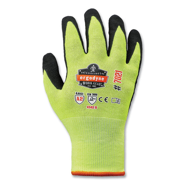 ergodyne® ProFlex 7021-CASE Hi-Vis Nitrile Coated CR Gloves, Lime, 2X-Large, 144 Pairs/Carton, Ships in 1-3 Business Days (EGO17866) Case of 144
