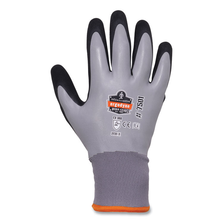ergodyne® ProFlex 7501-CASE Coated Waterproof Winter Gloves, Gray, 2X-Large, 144 Pairs/Carton, Ships in 1-3 Business Days (EGO17936) Case of 144
