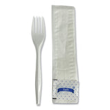 Boardwalk® Three-Piece Utensil Set, Fork/Napkin/Salt Packet, White, 500/Carton (BWK3KITMW)