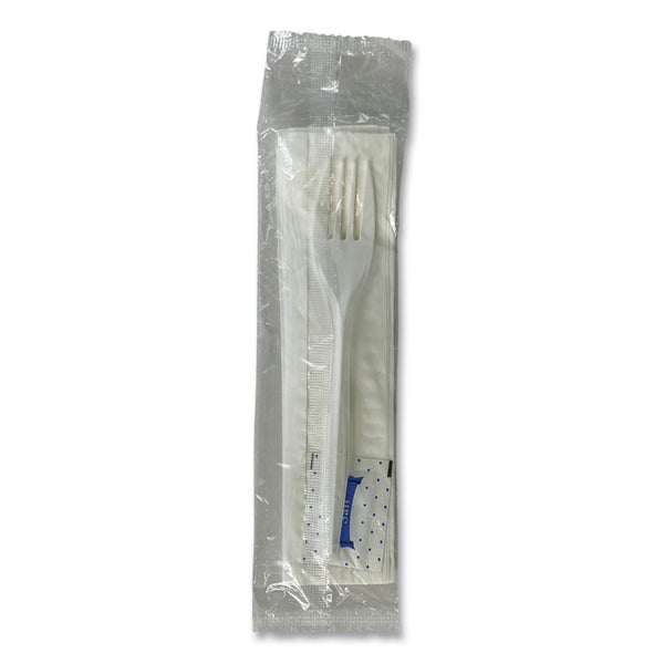 Boardwalk® Three-Piece Utensil Set, Fork/Napkin/Salt Packet, White, 500/Carton (BWK3KITMW) Case of 500