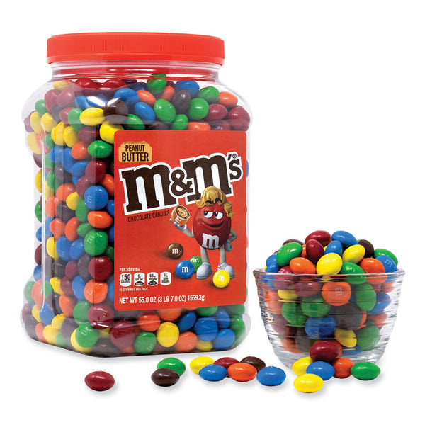 M & M's® Peanut Butter Milk Chocolate Candy Jar, 55 oz Jar, Ships in 1-3 Business Days (GRR22002034) Each