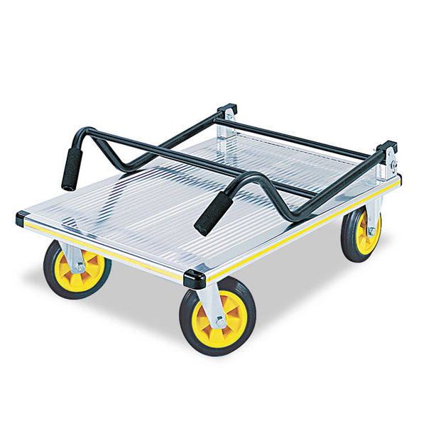 Safco® Stow-Away Platform Truck, 1,000 lb Capacity, 24 x 39 x 40, Aluminum/Black (SAF4053NC)