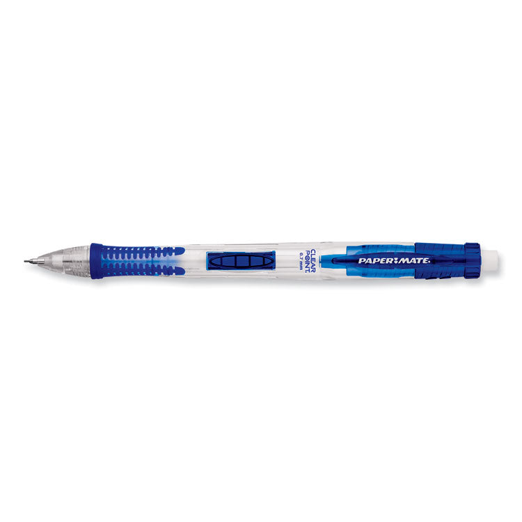 Paper Mate® Clear Point Mechanical Pencil, 0.7 mm, HB (#2), Black Lead, Blue Barrel (PAP56043)