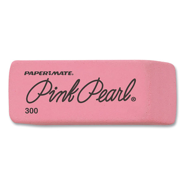 Paper Mate® Pink Pearl Eraser, For Pencil Marks, Rectangular Block, Medium, Pink, 3/Pack (PAP70502)