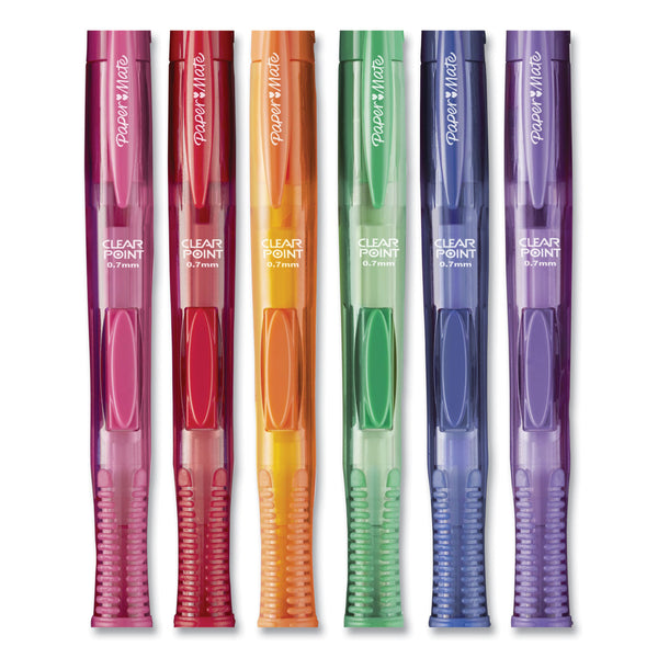 Paper Mate® Clearpoint Color Mechanical Pencils, 0.7 mm, Assorted Lead and Barrel Colors, 6/Pack (PAP1984678) Pack of 6