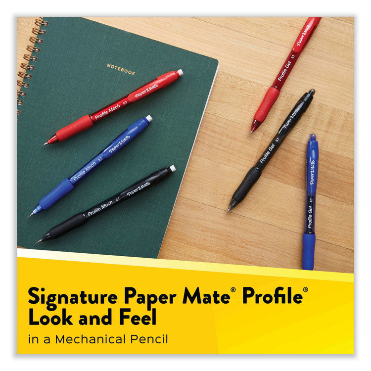Paper Mate® Profile Mechanical Pencils, 0.7 mm, HB (#2), Black Lead, Assorted Barrel Colors, 8/Pack (PAP2105705)