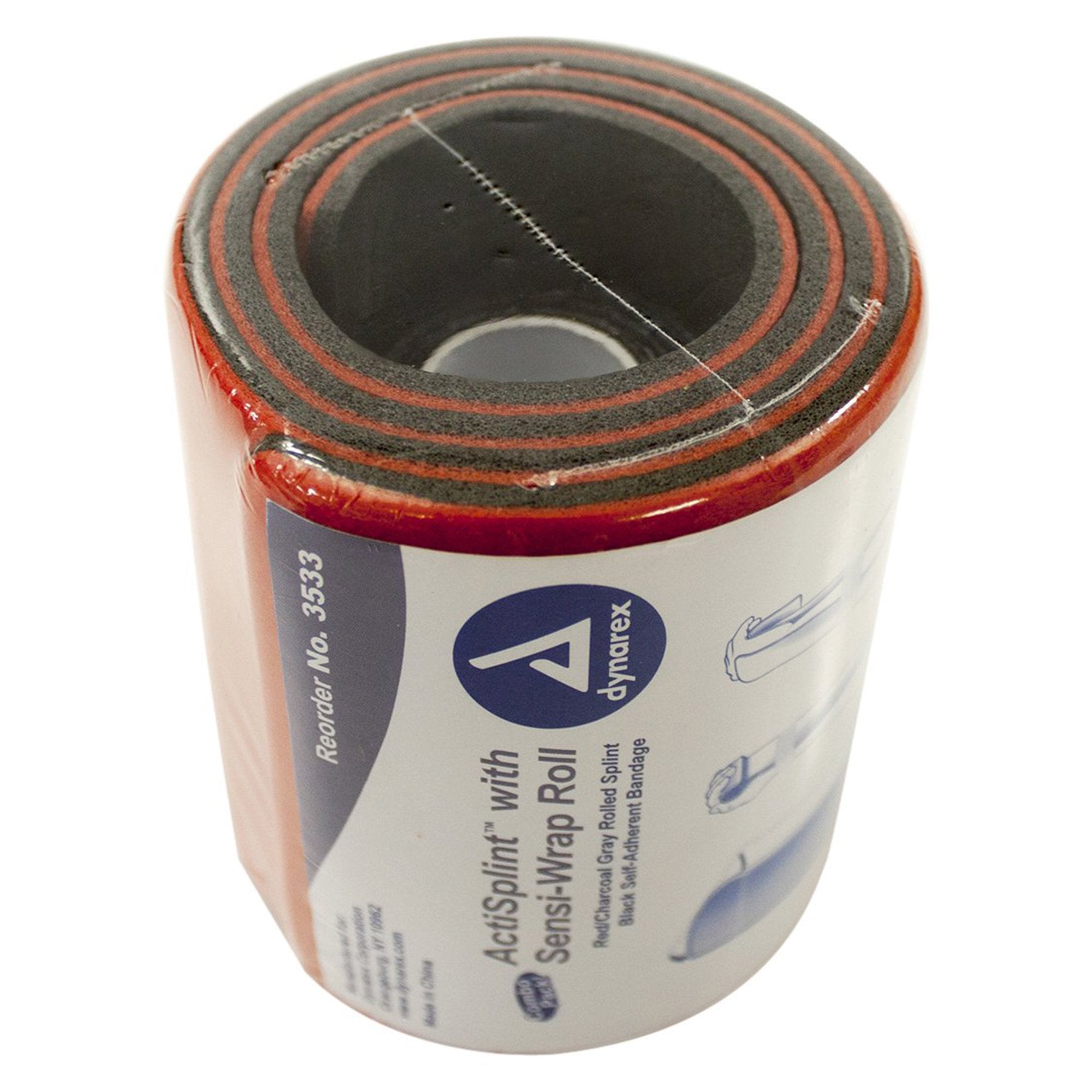 ActiSplint™ General Purpose Splint Rolled Splint Red / Charcoal Gray 4 ...
