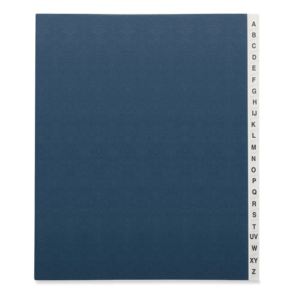 Universal® Expanding Desk File, 20 Dividers, Alpha Index, Letter Size, Blue Cover (UNV30540)