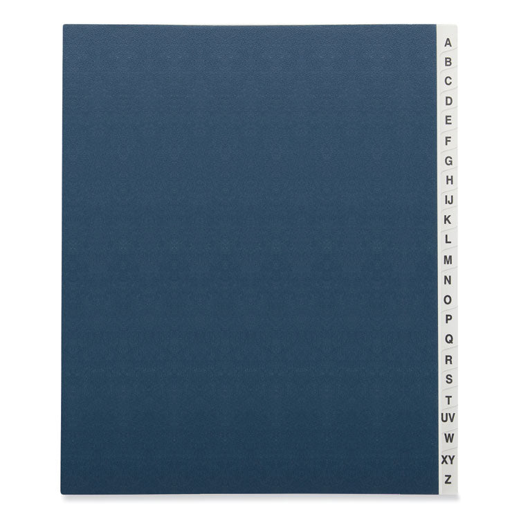 Universal® Expanding Desk File, 20 Dividers, Alpha Index, Letter Size, Blue Cover (UNV30540)