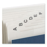 Universal® Expanding Desk File, 20 Dividers, Alpha Index, Letter Size, Blue Cover (UNV30540)