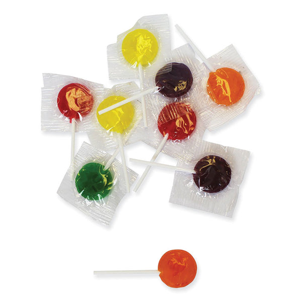 Office Snax® Lick Stix Suckers, Randomly Assorted Flavors, 5 lb Bag (OFX00654)