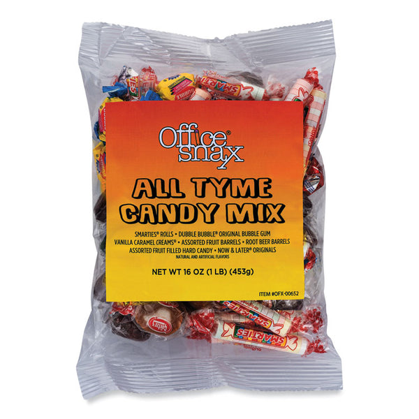 Office Snax® Candy Assortments, All Tyme Candy Mix, 1 lb Bag (OFX00652)