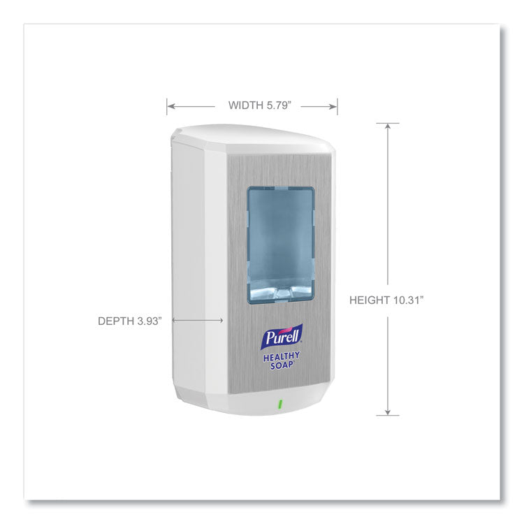 PURELL® CS6 Soap Touch-Free Dispenser, 1,200 mL, 4.88 x 8.8 x 11.38, White (GOJ653001) Each