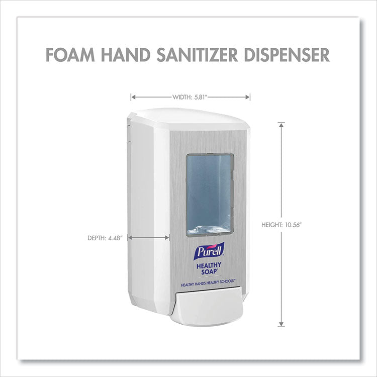 PURELL® CS4 Soap Push-Style Dispenser, 1,250 mL, 4.88 x 8.8 x 11.38, White (GOJ513001) Each