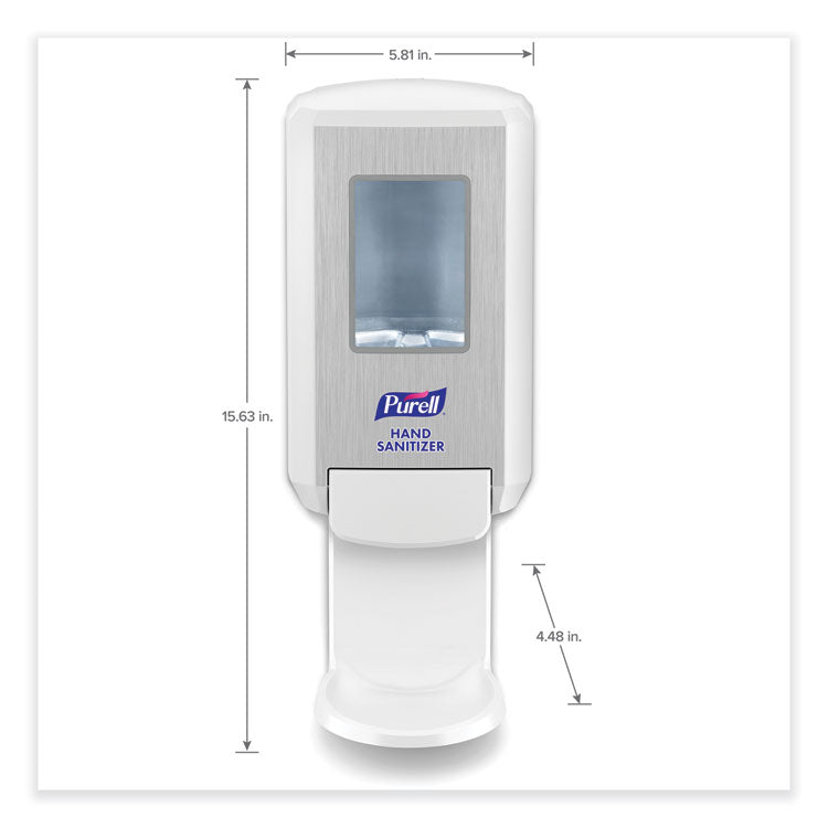 PURELL® CS4 Hand Sanitizer Dispenser, 1,200 mL, 6.12 x 4.48 x 10.81, White (GOJ512101) Each