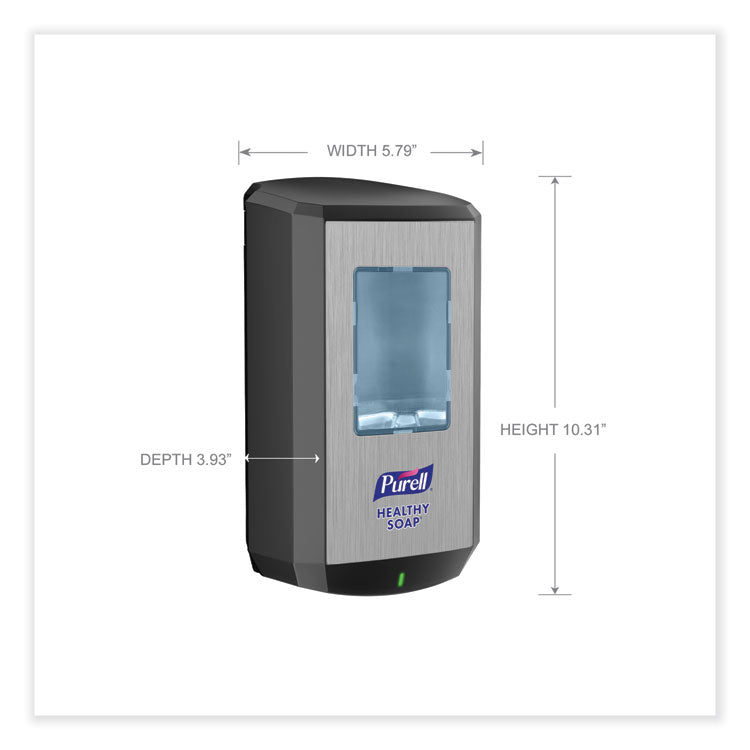 PURELL® CS6 Soap Touch-Free Dispenser, 1,200 mL, 4.88 x 8.8 x 11.38, Graphite (GOJ653401) Each